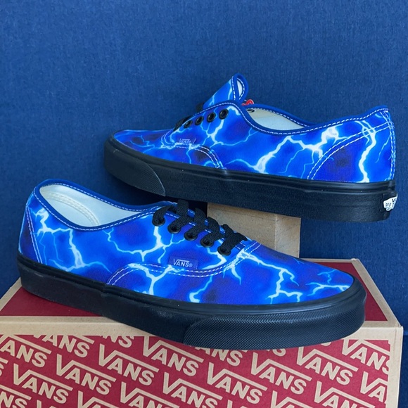 Vans Men’s Authentic Lightning Black/Blue Sneakers - Picture 10 of 16